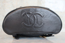 Load image into Gallery viewer, CHANEL Matelasse chain back pack Lambskin Black/Gold hadware Back pack 800060015
