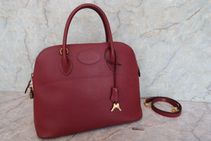 HERMES／エルメス ボリード35 クシュベル ルージュアッシュ 〇X刻印 ショルダーバッグ 700080129
