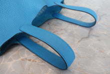 将图片加载到图库查看器，HERMES PICOTIN LOCK PM Clemence leather Blue zanzibar A刻印 Hand bag 800010199
