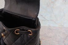 Load image into Gallery viewer, CHANEL Matelasse chain back pack Lambskin Black/Gold hadware Back pack 800060015
