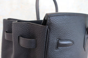 HERMES／エルメス バーキン35 トリヨンクレマンス ブラック □D刻印 ハンドバッグ 700100009