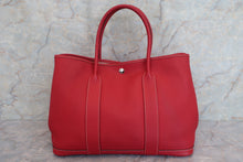 Load image into Gallery viewer, HERMES GARDEN PARTY PM Country leather Rouge casaque □R Engraving Tote bag 600010011

