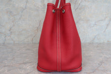 Load image into Gallery viewer, HERMES GARDEN PARTY PM Country leather Rouge casaque □R Engraving Tote bag 600010011
