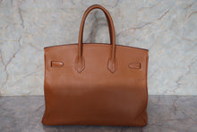 画像をギャラリービューアに読み込む, HERMES／エルメス バーキン35 ヴォーエプソン ゴールド □J刻印 ハンドバッグ 700040238
