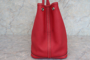 HERMES GARDEN PARTY PM Country leather Rouge casaque □R刻印 Tote bag 600010011