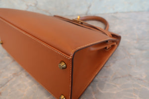 HERMES／エルメス ケリー28 クシュベル ゴールド 〇T刻印 ショルダーバッグ 700070058