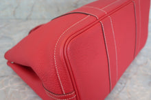将图片加载到图库查看器，HERMES GARDEN PARTY PM Country leather Rouge casaque □R刻印 Tote bag 600010011
