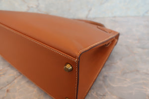 HERMES／エルメス ケリー28 クシュベル ゴールド 〇T刻印 ショルダーバッグ 700070058