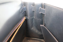 将图片加载到图库查看器，HERMES KELLY 28 Box carf leather Navy 〇Q刻印 Shoulder bag 600070176
