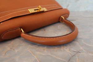 HERMES／エルメス ケリー28 クシュベル ゴールド 〇T刻印 ショルダーバッグ 700070058