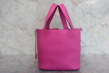将图片加载到图库查看器，HERMES PICOTIN LOCK MM Clemence leather Magnolia C刻印 Hand bag 80010163
