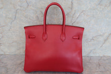 Load image into Gallery viewer, HERMES BIRKIN 35 Ardennes leather Rouge vif 〇Y Engraving Hand bag 600080230
