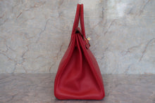 Load image into Gallery viewer, HERMES BIRKIN 35 Ardennes leather Rouge vif 〇Y Engraving Hand bag 600080230
