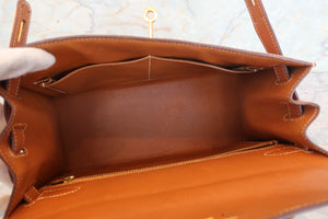 HERMES／エルメス ケリー28 クシュベル ゴールド 〇T刻印 ショルダーバッグ 700070058