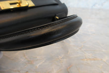 Load image into Gallery viewer, HERMES KELLY 28 Box carf leather  Black Hand bag 700070206
