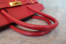 Load image into Gallery viewer, HERMES BIRKIN 35 Ardennes leather Rouge vif 〇Y Engraving Hand bag 600080230
