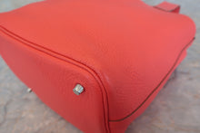 将图片加载到图库查看器，HERMES PICOTIN LOCK MM Clemence leather Rouge pivoine □R刻印 Hand bag 800040059
