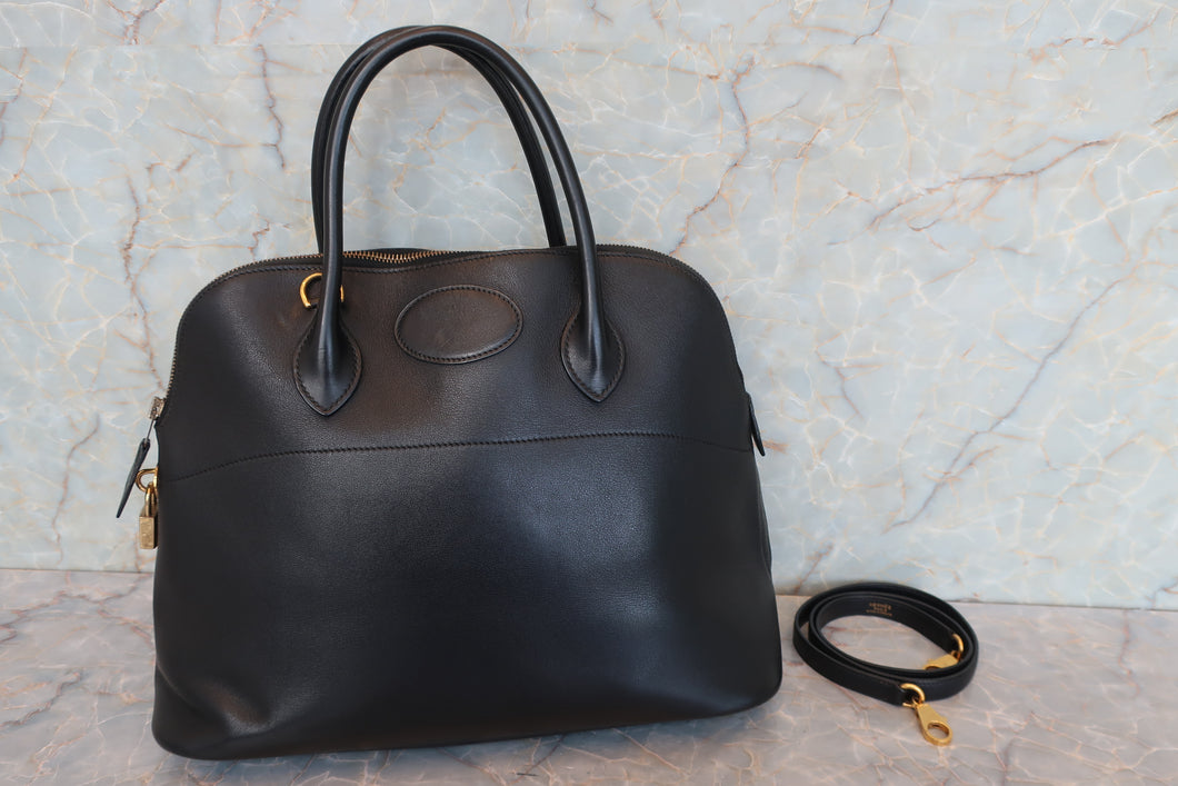 HERMES／エルメス ボリード35 ヴォーガリバー ブラック 〇Y刻印 ショルダーバッグ 700110013