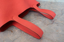 将图片加载到图库查看器，HERMES PICOTIN LOCK MM Clemence leather Rouge pivoine □R刻印 Hand bag 800040059
