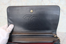 Load image into Gallery viewer, CHANEL Bias stitch push lock chain shoulder bag Lambskin Black/Gold hadware Shoulder bag 800080127
