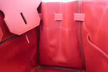 将图片加载到图库查看器，HERMES BIRKIN 35 Ardennes leather Rouge vif 〇Y刻印 Hand bag 600080230
