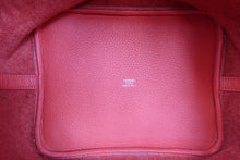 将图片加载到图库查看器，HERMES PICOTIN LOCK MM Clemence leather Rouge pivoine □R刻印 Hand bag 800040059

