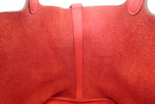 将图片加载到图库查看器，HERMES PICOTIN LOCK MM Clemence leather Rouge pivoine □R刻印 Hand bag 800040059
