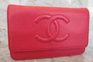 CHANEL/シャネル カメリアチェーンウォレット キャビアスキン ピンク/シルバー金具 ショルダーバッグ 700070247