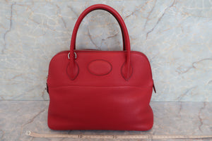 HERMES／BOLIDE 31 Clemence leather Rouge garance □L刻印 Shoulder bag 600050052