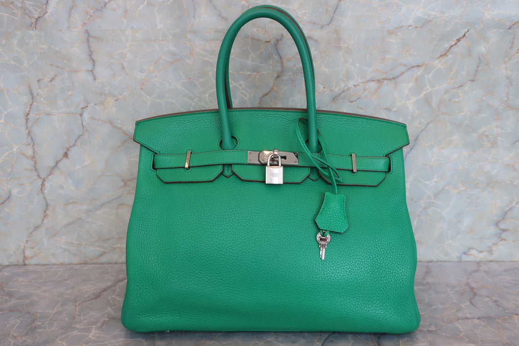 HERMES／エルメス バーキン35 トリヨンクレマンス ミント ハンドバッグ 700100023