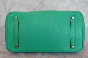 HERMES／エルメス バーキン35 トリヨンクレマンス ミント ハンドバッグ 700100023