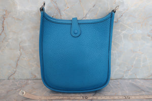 HERMES EVELYNE TPM Clemence leather Blue frida Z刻印 Shoulder bag 600070180