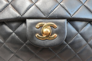 CHANEL/シャネル マトラッセWフラップWチェーンショルダーバッグ ラムスキン ブラック/ゴールド金具 ショルダーバッグ 600100020