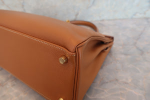HERMES／エルメス ケリー32 クシュベル ゴールド □C刻印 ショルダーバッグ 700080124