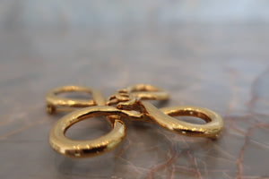 CHANEL/香奈儿 经典双C 胸针 镀金 Gold(金色) 胸针 600060100