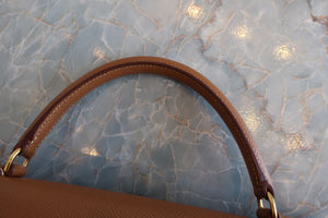HERMES／エルメス ケリー32 クシュベル ゴールド □C刻印 ショルダーバッグ 700080124