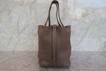 Load image into Gallery viewer, HERMES PICOTIN LOCK MM Clemence leather Etoupe gray C Engraving Hand bag 700120203
