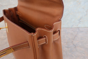 HERMES／エルメス ケリー32 クシュベル ゴールド □C刻印 ショルダーバッグ 700080124