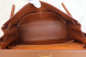 HERMES／エルメス ケリー32 クシュベル ゴールド □C刻印 ショルダーバッグ 700080124