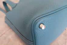 将图片加载到图库查看器，HERMES PICOTIN LOCK PM Clemence leather Blue jean T刻印 Hand bag 600090018
