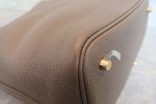 将图片加载到图库查看器，HERMES PICOTIN LOCK MM Clemence leather Etoupe gray C刻印 Hand bag 700120203

