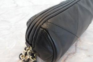 CHANEL/シャネル マトラッセフリンジチェーンショルダーバッグ ラムスキン ブラック/ゴールド金具 ショルダーバッグ 700070216