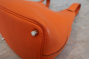 HERMES／エルメス ピコタンロックＰＭ トリヨンクレマンス オレンジ □N刻印 ハンドバッグ 700030255