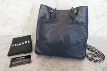 Load image into Gallery viewer, CHANEL CC mark chain shoulder bag Lambskin Navy/Silver hadware Shoulder bag 600120208
