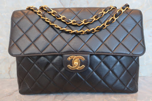 CHANEL/シャネル 中マトラッセシングルフラップWチェーンショルダーバッグ ラムスキン ブラック/ゴールド金具 ショルダーバッグ 600100033