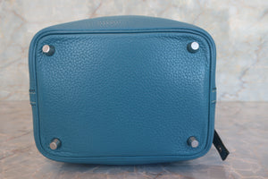 HERMES／エルメス ピコタンロックＰＭ トリヨンクレマンス ブルージーン □Q刻印 ハンドバッグ 700080183