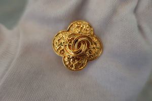CHANEL/香奈儿 经典双C 苜蓿型 耳夹 镀金 Gold(金色) 耳夹 600050093