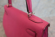 将图片加载到图库查看器，HERMES KELLY 28 Chevre myzore goatskim Fuschia pink □J刻印 Shoulder bag 700070195
