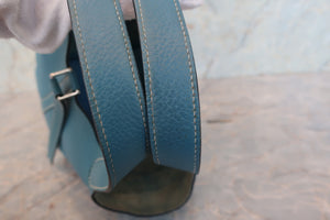 HERMES／エルメス ピコタンロックＰＭ トリヨンクレマンス ブルージーン □Q刻印 ハンドバッグ 700080183