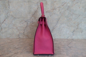 HERMES KELLY 28 Chevre myzore goatskim Fuschia pink □J刻印 Shoulder bag 700070195